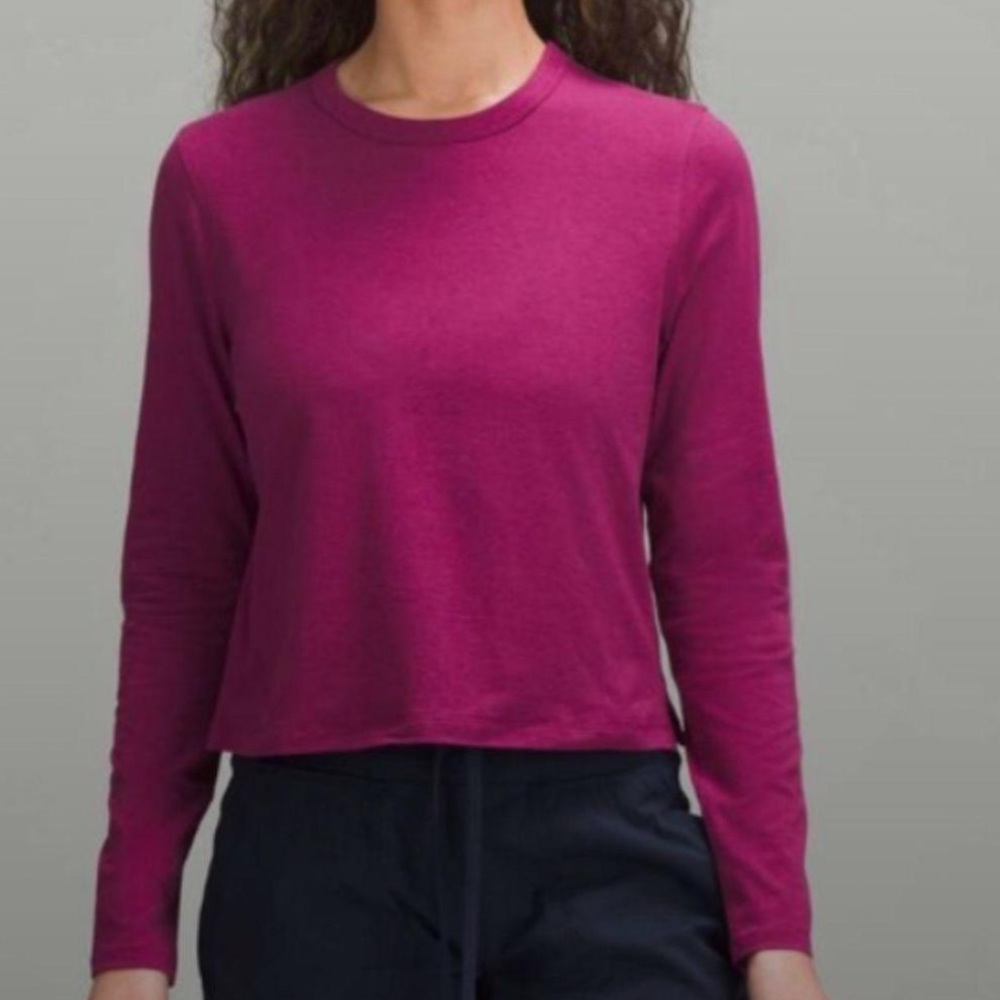lululemon athletica Long-Sleeve Crew in Fuchsia
